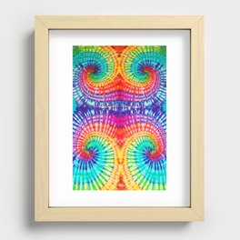 Rainbow Tie Dye Recessed Framed Print