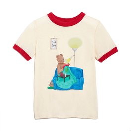 Book Lover Bear - Whimsical Watercolour Illustration Kids T Shirt