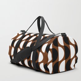 Abstraction_NEW_OCEAN_WAVE_CHOCOLATE_BLACK_WHITE_PATTERN_POP_ART_0311B Duffle Bag