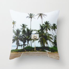 Basketball on Isla Bastimento, Bocas del Toro, Panama Throw Pillow