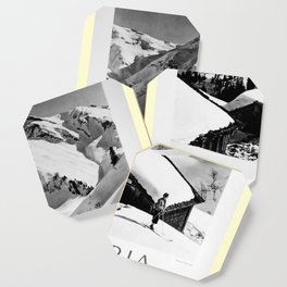 retro noir et blanc Austria Coaster