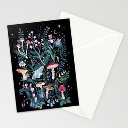 Night Mushrooms Stationery Card