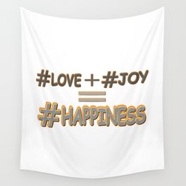 "HAPPINESS EQUATION" Cute Expression Design. Buy Now Wall Tapestry