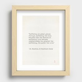St. Faustina quote Recessed Framed Print