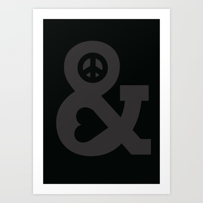 Peace and Love Art Print