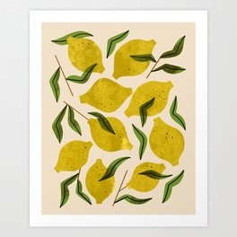 Nine Lemons Art Print