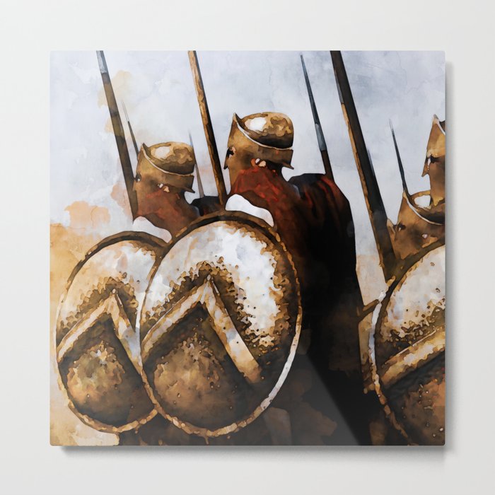 Spartans at War Metal Print