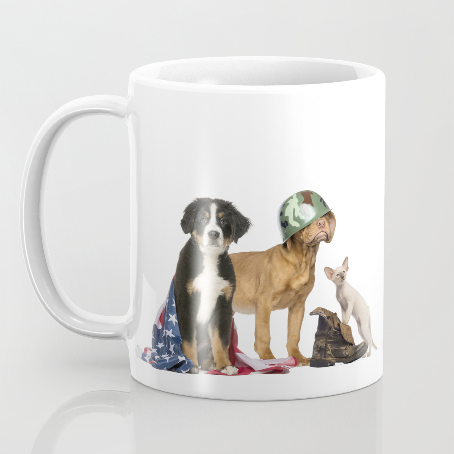 Group Of Patriotic Dogs And Cat Coffee Mug By Lifeonwhite Society6