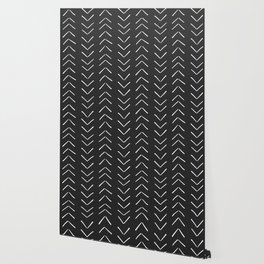 Boho Big Arrows in Black and White Wallpaper