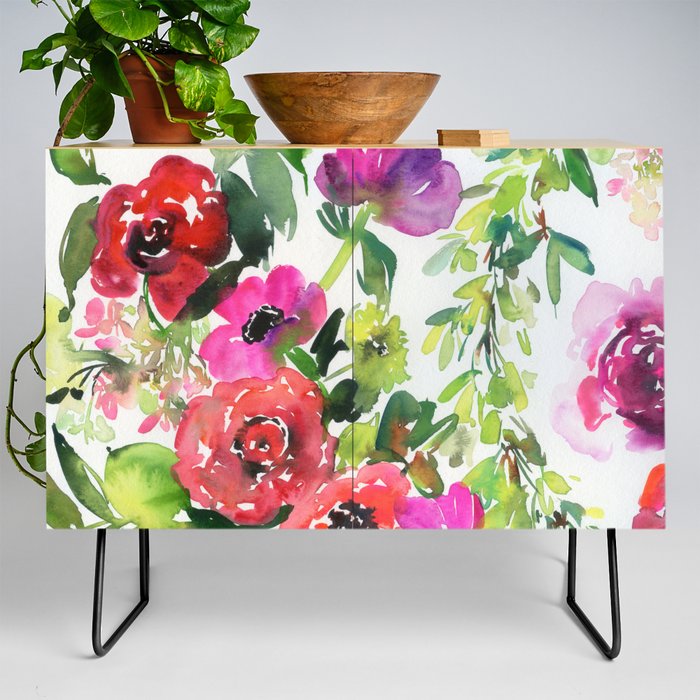 the pink flowers N.o 6 Credenza