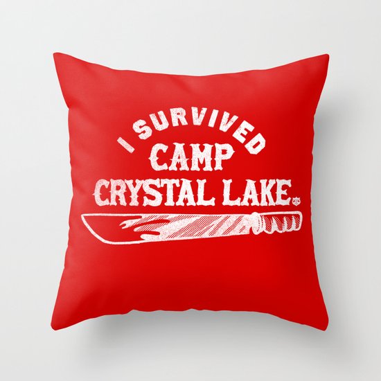 i survived friday the 13th Throw Pillow
