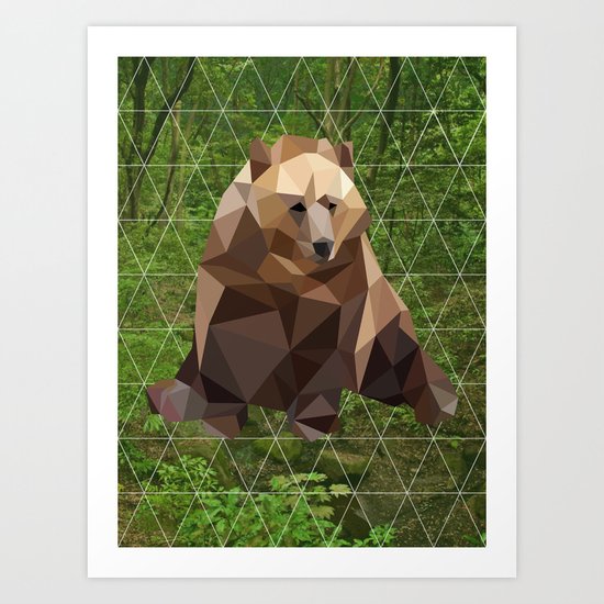Bear in the woods Art Print
