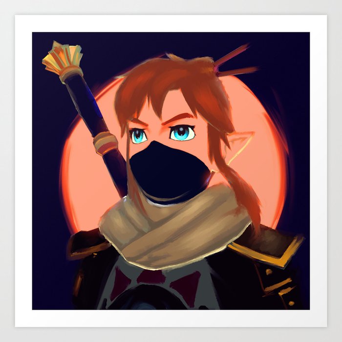 Legend Of Zelda Breath Of The Wild Link Painting Art Print By Shockingwave Society6
