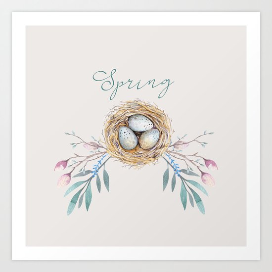 spring nest Art Print