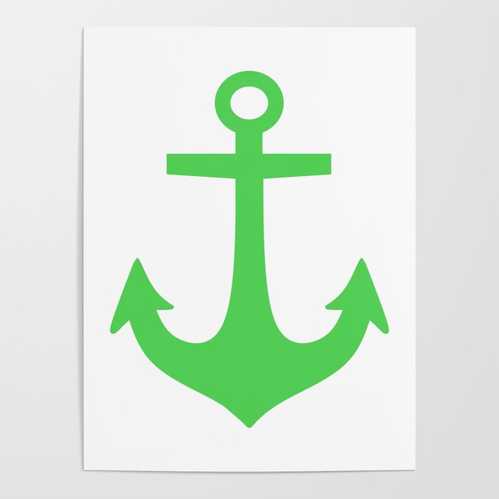 Anchor (Green & White) Poster