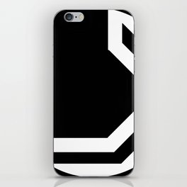 Black and white geometric modern iPhone Skin