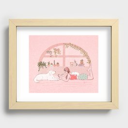 Stay at home_Journaling Recessed Framed Print