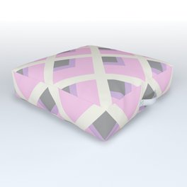 Pink geometry Outdoor Floor Cushion
