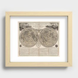 1742 Celestial Map of the Moon Recessed Framed Print