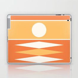 Abstract Geometric Sunrise 3 in Yellow orange green  Laptop Skin