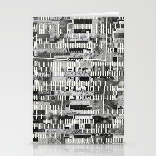 Exploiting Digital Behavior (P/D3 Glitch Collage Studies) Stationery Cards