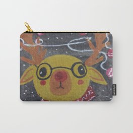 Raindeer with glasses Carry-All Pouch