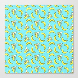 banana toss - blue Canvas Print