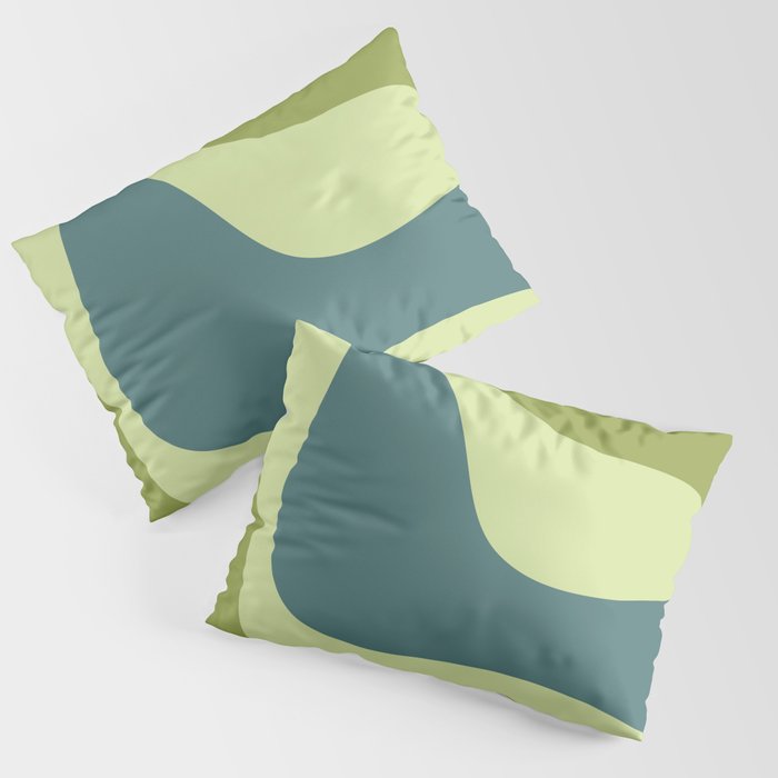 Colorful abstract waves design 3 Pillow Sham