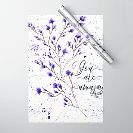 purple flowers Wrapping Paper