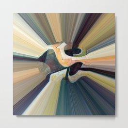 Well Connected Metal Print | Amber And Dark Green, Graphicdesign, Pop Art, Ivory And Black, Rays, Dynamic, Bold, Barrie, Abstract, Digital 
