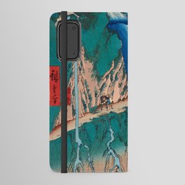 Shimotsuke Province, Mount Nikko, Urami Waterfall, 1853 by Utagawa Hiroshige Android Wallet Case