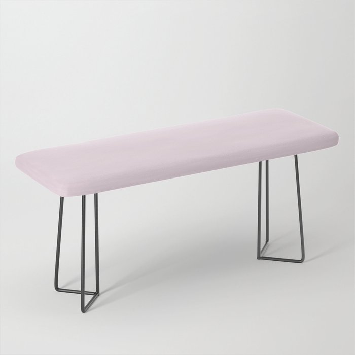 Ultra Pale Pastel Pink Solid Color Hue Shade - Patternless Bench