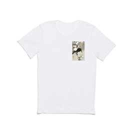 Raven on Cherry tree - Japanese vintage woodblock print T Shirt