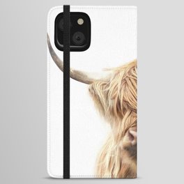 Shaggy Highland Cow iPhone Wallet Case