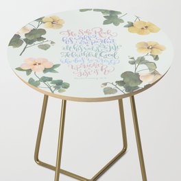 He Is The Rock - Deuteronomy 32:4 Side Table