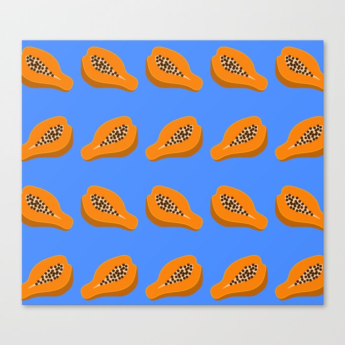 Papaya blue Canvas Print