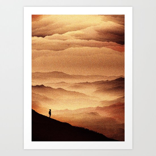 Red Noise Isolation Series Art Print