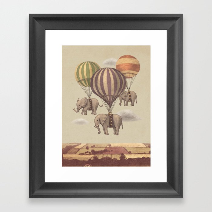Flight of The Elephants Framed Art Print