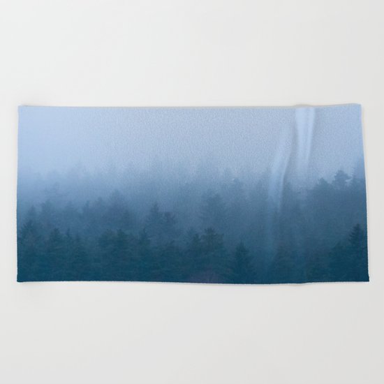 Foggy Forest Beach Towel