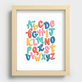 Fun Alphabet Recessed Framed Print