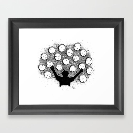What face shall I wear today? Framed Art Print