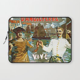 France to England, Brest to London vintage travel ad Laptop Sleeve