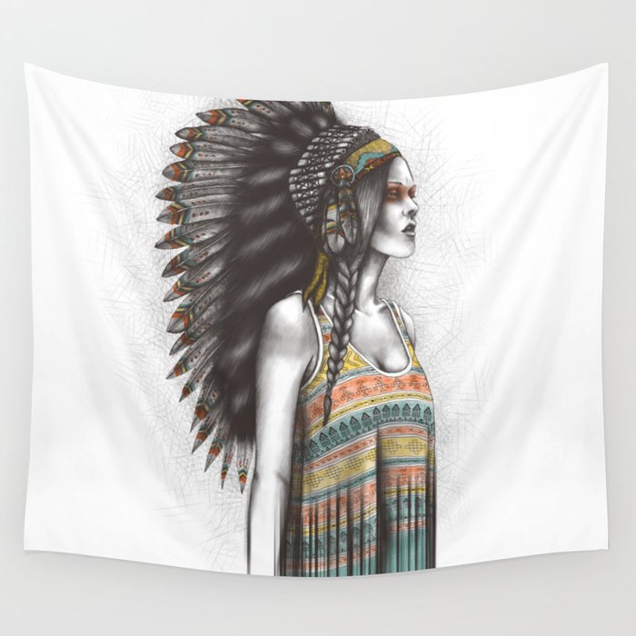 Silent Warrior Wall Tapestry