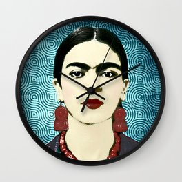 Frida Kahlo Dark Wall Clock