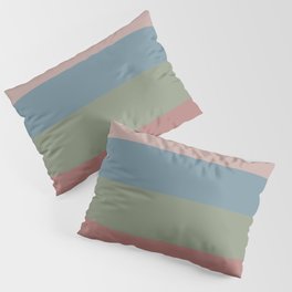 Modern geometric terracotta pastel color block  Pillow Sham