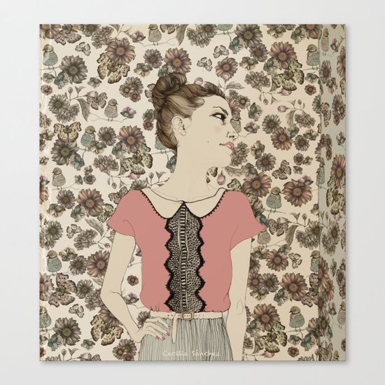 Vintage Girl Canvas Print