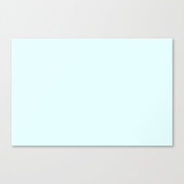 Bubbles Blue Solid Color Popular Hues Patternless Shades of Cyan Collection Hex #e7feff Canvas Print
