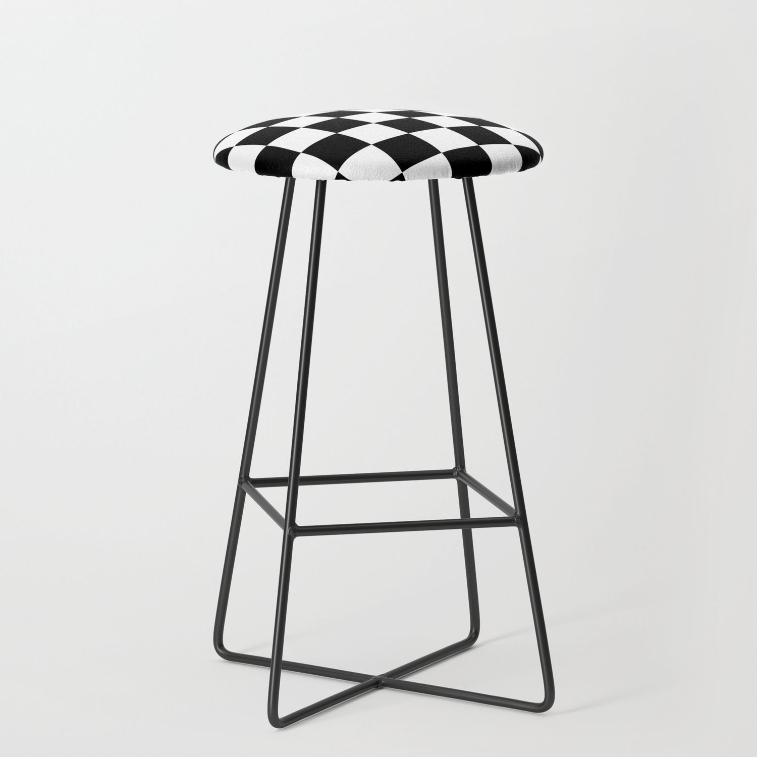Black White Checker Checkerboard Checkers Bar Stool By Vintageappeal623 Society6