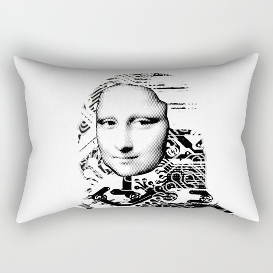 Mona Lisa Platina 1 Rectangular Pillow