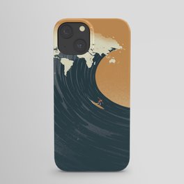 Surfing the World iPhone Case